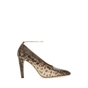 FENDI Women's Snake Print Stiletto Pumps with Ankle Strap Women KARUNG
